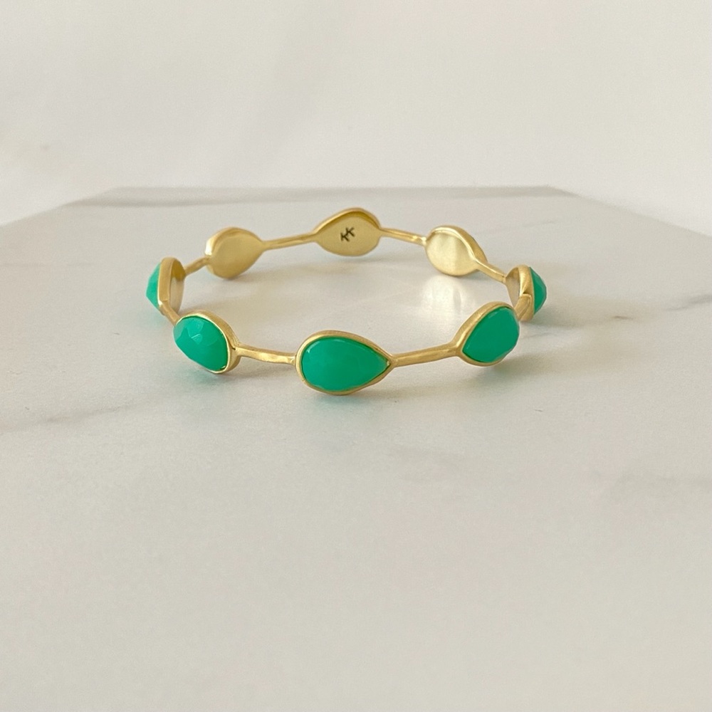 Gold Jade Stone Bracelet - KK Collection